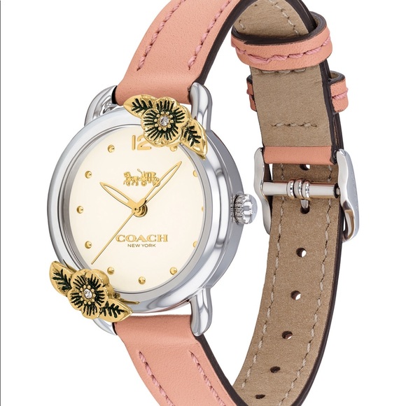 Authentic NWT Coach Delancey Tea Rose Blush Watch - Picture 2 of 8